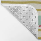 Chartreuse and Mint Green Modern Circles and Lines Bath Mat Gallery Image 2