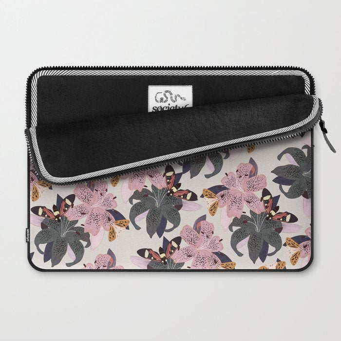 Lilies and butterflies insects Laptop Sleeve Gallery Image 2