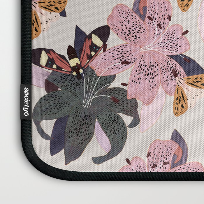 Lilies and butterflies insects Laptop Sleeve Gallery Image 3