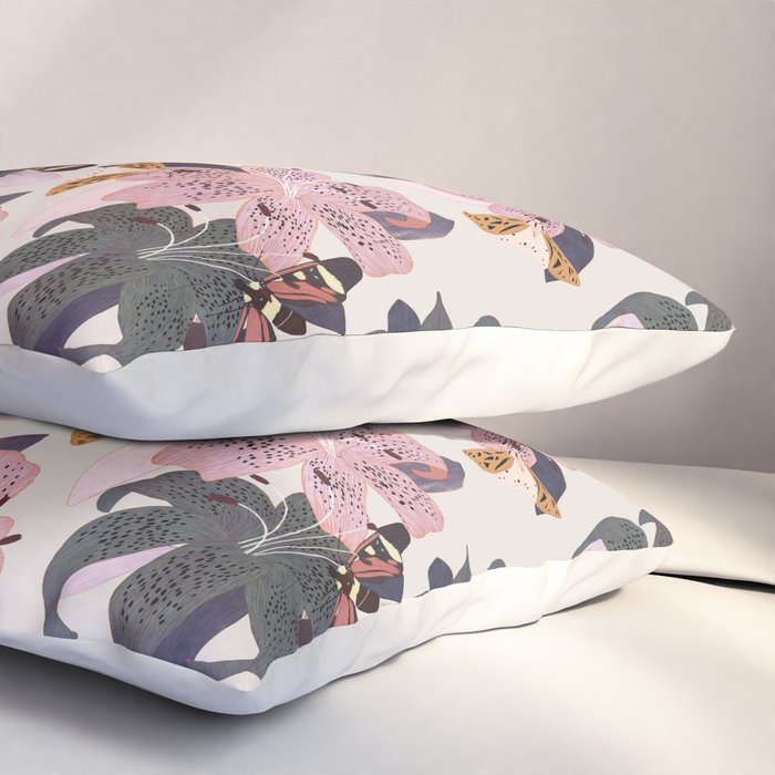 Lilies and butterflies insects Pillow Sham Gallery Image 3