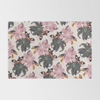 Lilies and butterflies insects Rug Gallery Image 2