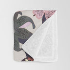 Lilies and butterflies insects Throw Blanket Gallery Image 3