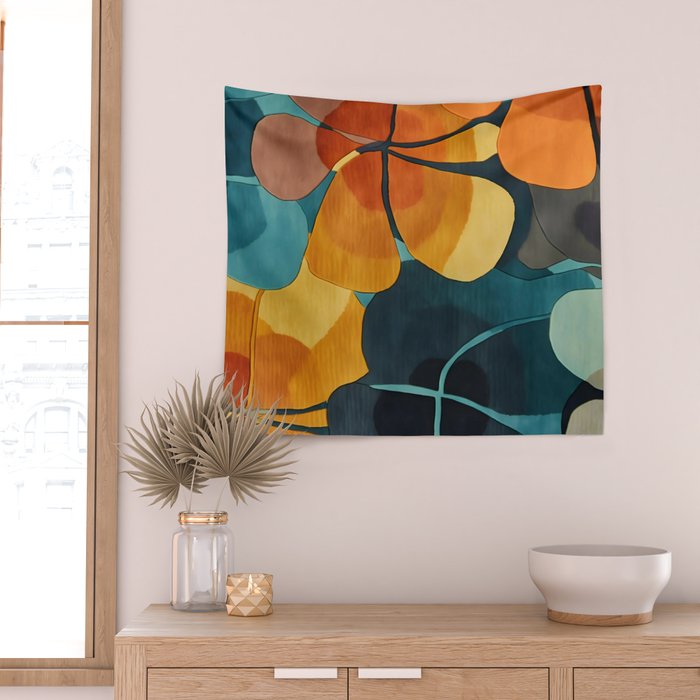 A Floral Palette of Colorful Petals Wall Tapestry Gallery Image 2