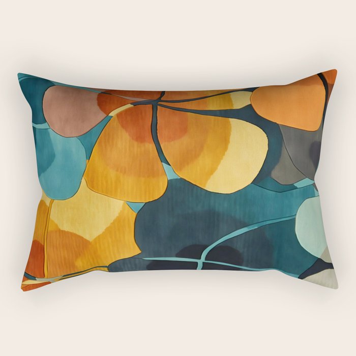 A Floral Palette of Colorful Petals Rectangular Pillow Gallery Image 1