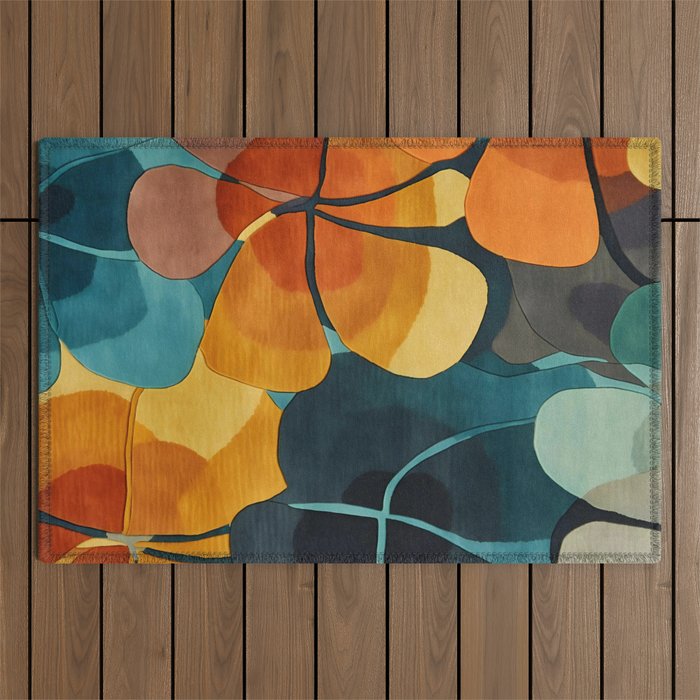 A Floral Palette of Colorful Petals Outdoor Rug Gallery Image 1