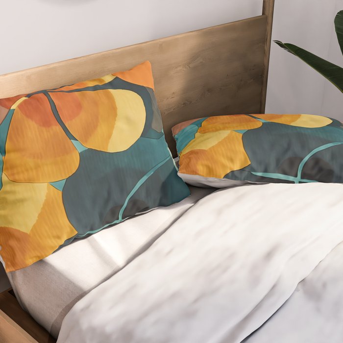 A Floral Palette of Colorful Petals Pillow Sham Gallery Image 2