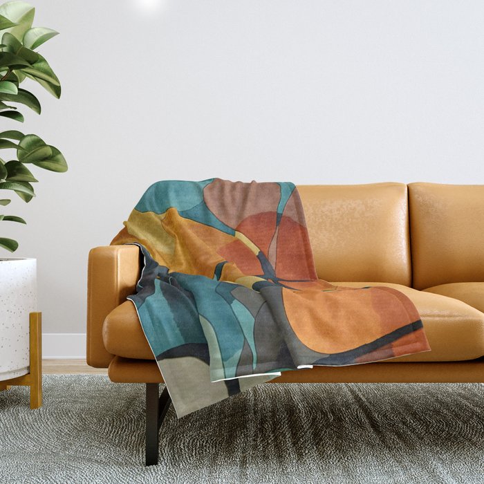 A Floral Palette of Colorful Petals Throw Blanket Gallery Image 1