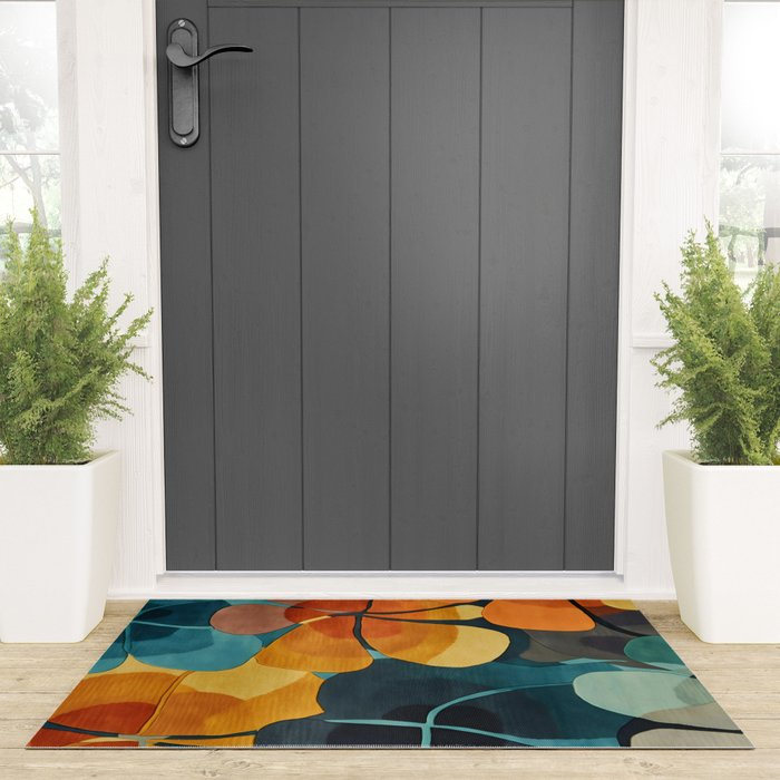 A Floral Palette of Colorful Petals Welcome Mat Gallery Image 3