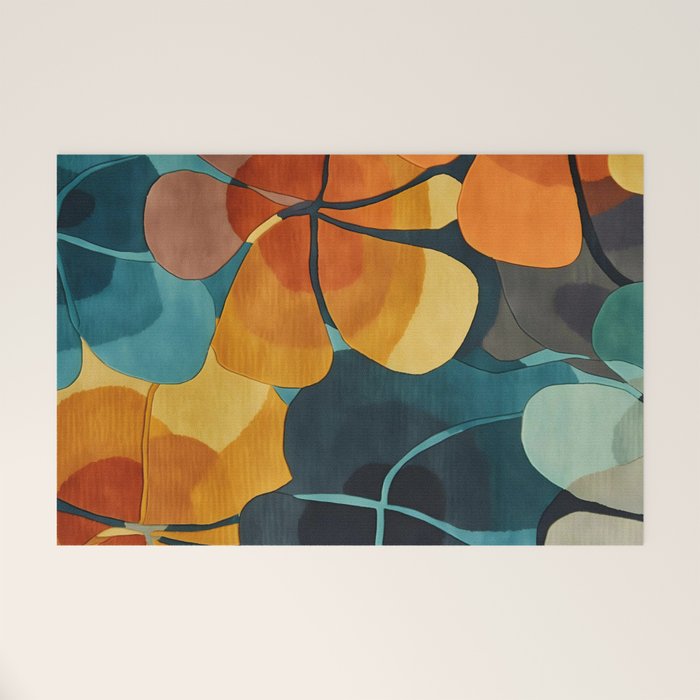 A Floral Palette of Colorful Petals Welcome Mat Gallery Image 1