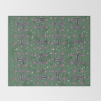 Cool zebras with fuchsia pink shoes and red lips illustration  Throw Blanket Gallery Image 2