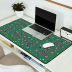 Cool zebras with fuchsia pink shoes and red lips illustration  Desk Mat Gallery Image 2