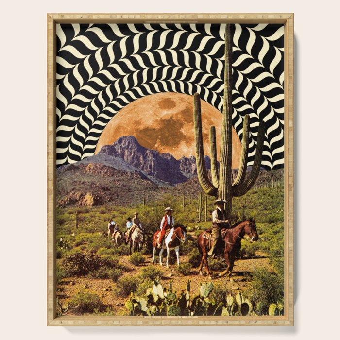 Illusionary Cowboys Serving Tray Gallery Image 1