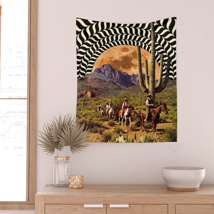 Illusionary Cowboys Wall Tapestry Gallery Image 2