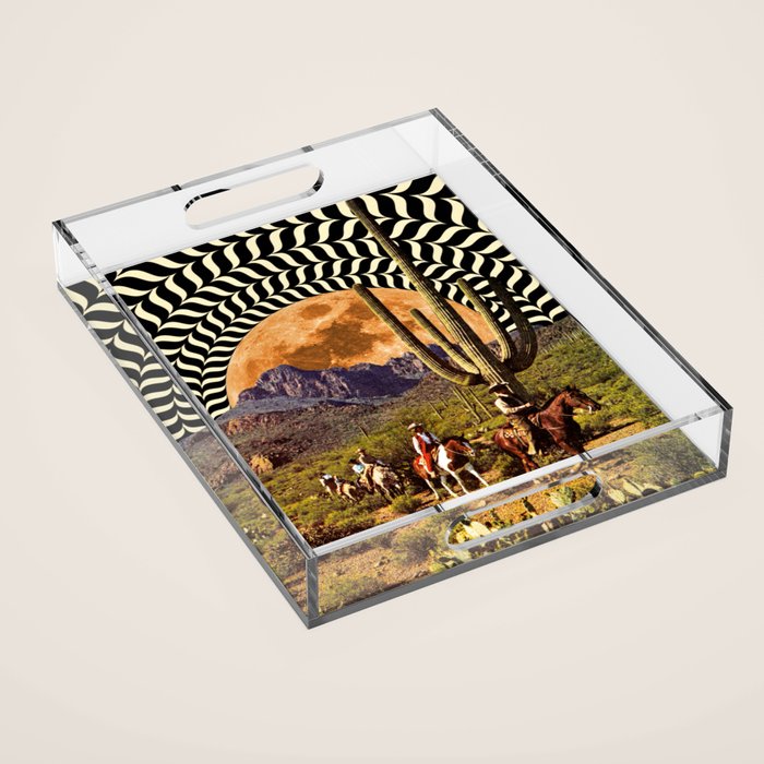Illusionary Cowboys Acrylic Tray Gallery Image 1