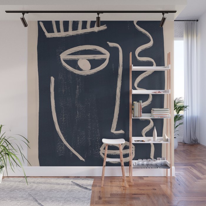 Abstract Face 23 Wall Mural Gallery Image 1