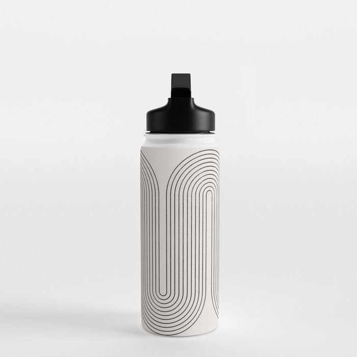 Mid-Century Modern No.22 - Woodblock Print Water Bottle Gallery Image 3