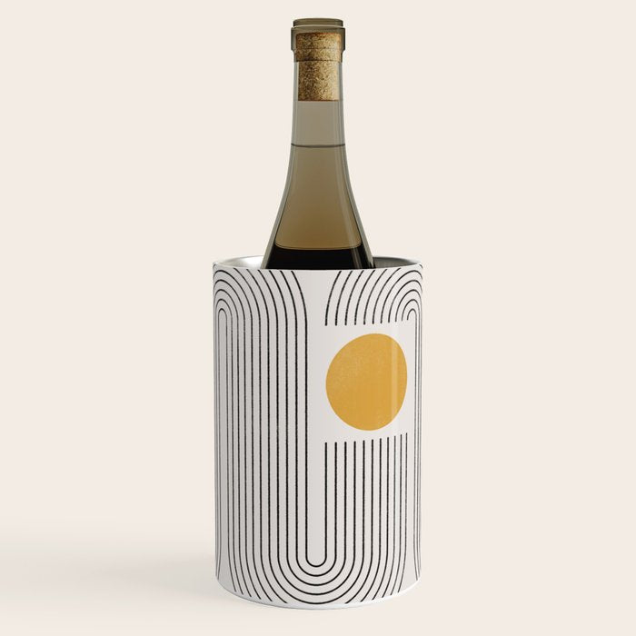 Mid-Century Modern No.22 - Woodblock Print Wine Chiller Gallery Image 1