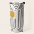 Mid-Century Modern No.22 - Woodblock Print Travel Mug Gallery Image 2