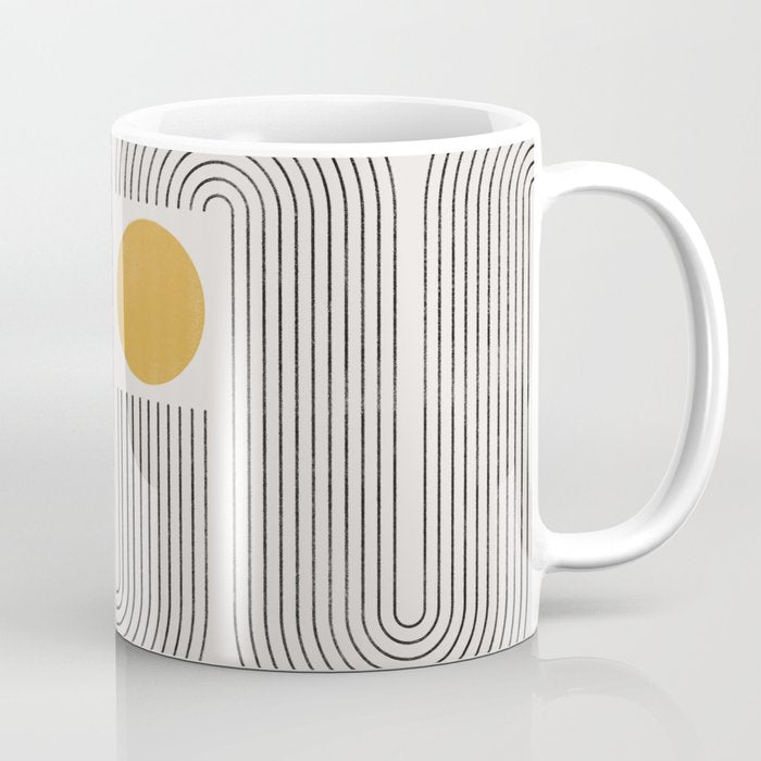 Mid-Century Modern No.22 - Woodblock Print Coffee Mug Gallery Image 1