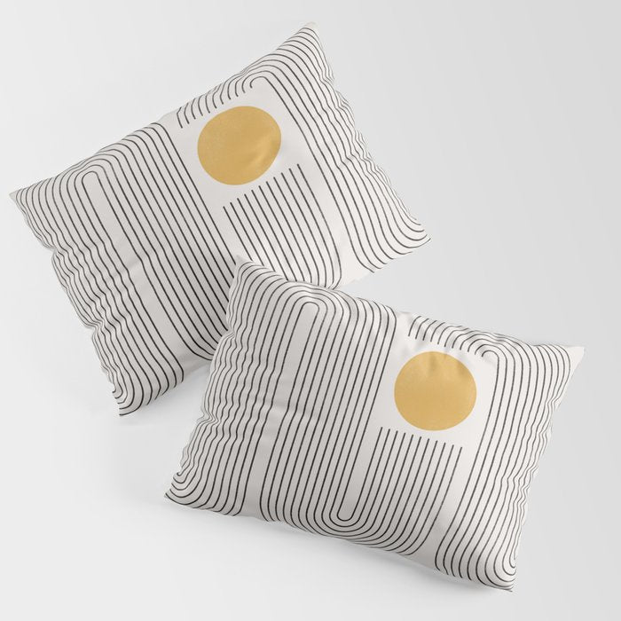 Mid-Century Modern No.22 - Woodblock Print Pillow Sham Gallery Image 3
