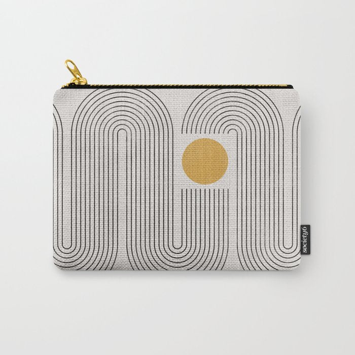 Mid-Century Modern No.22 - Woodblock Print Carry All Pouch Gallery Image 1