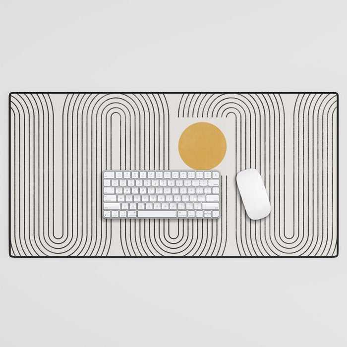 Mid-Century Modern No.22 - Woodblock Print Desk Mat Gallery Image 1