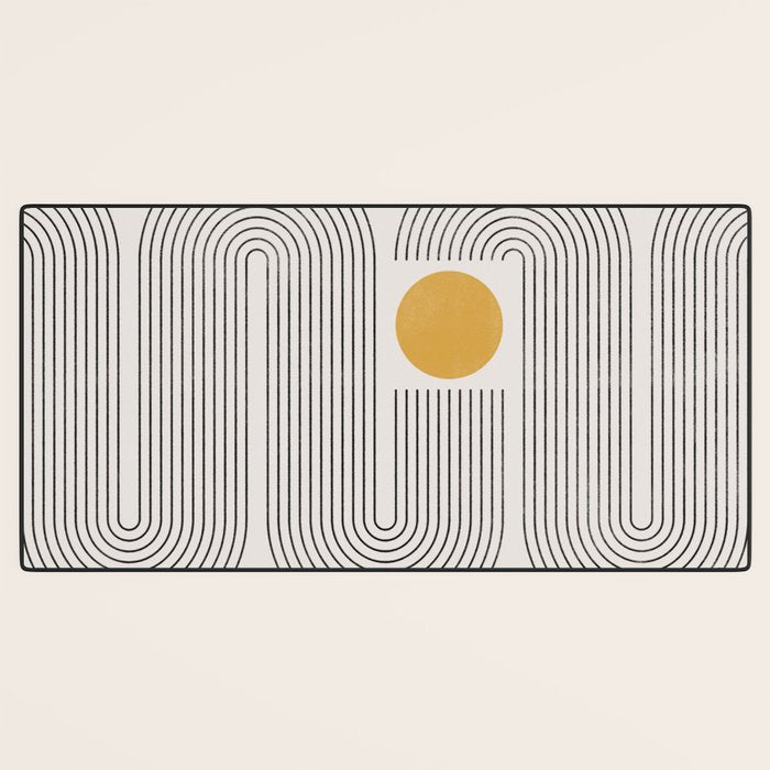 Mid-Century Modern No.22 - Woodblock Print Desk Mat Gallery Image 3