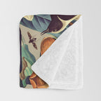 FLORAL AND BIRDS XXI-II Throw Blanket Gallery Image 3