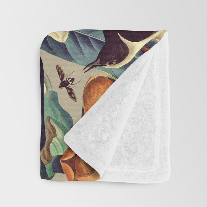 FLORAL AND BIRDS XXI-II Throw Blanket Gallery Image 3