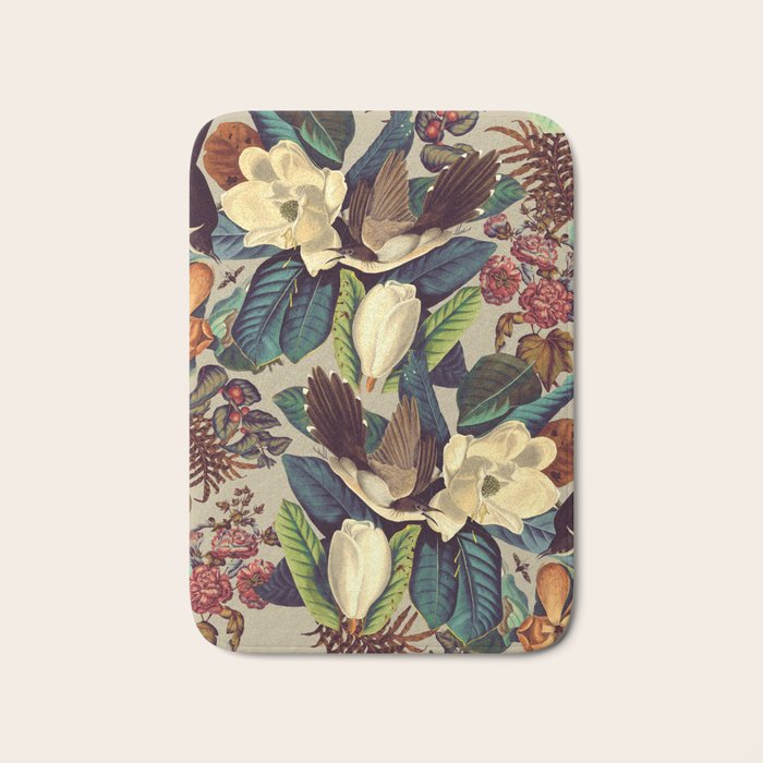 FLORAL AND BIRDS XXI-II Bath Mat Gallery Image 1