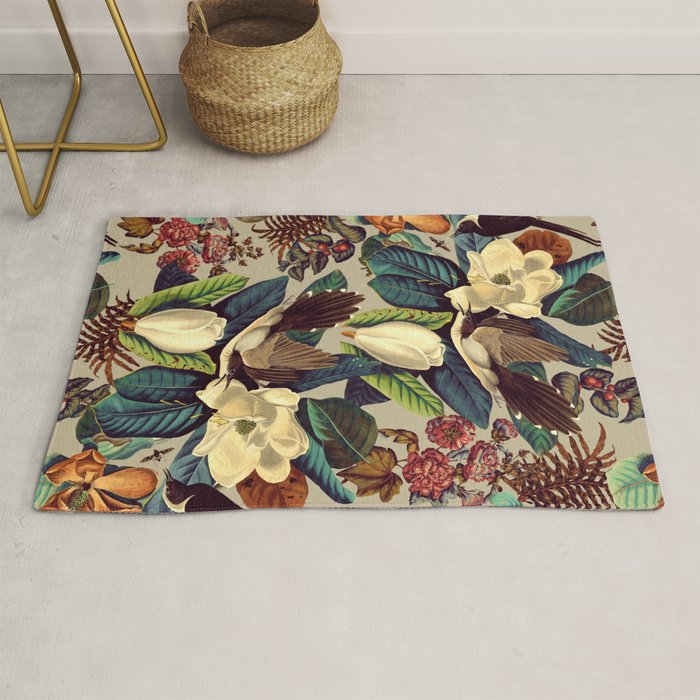 FLORAL AND BIRDS XXI-II Rug Gallery Image 1