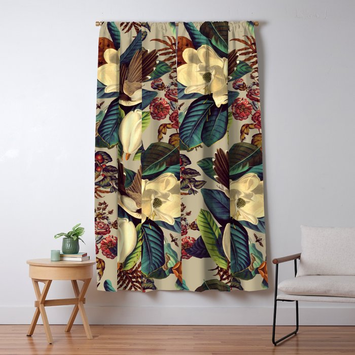 FLORAL AND BIRDS XXI-II Window Curtain Gallery Image 5