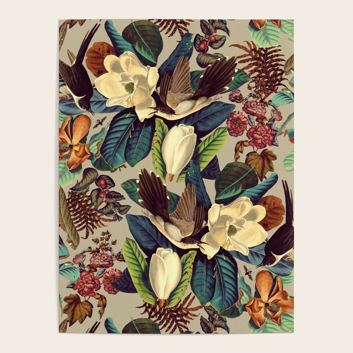 FLORAL AND BIRDS XXI-II Poster Gallery Image 1
