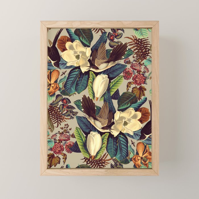 FLORAL AND BIRDS XXI-II Mini Art Print Gallery Image 1