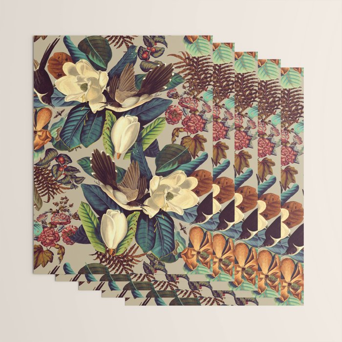 FLORAL AND BIRDS XXI-II Wrapping Paper Gallery Image 3