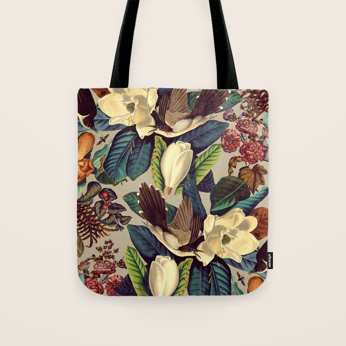 FLORAL AND BIRDS XXI-II Tote Bag Gallery Image 1