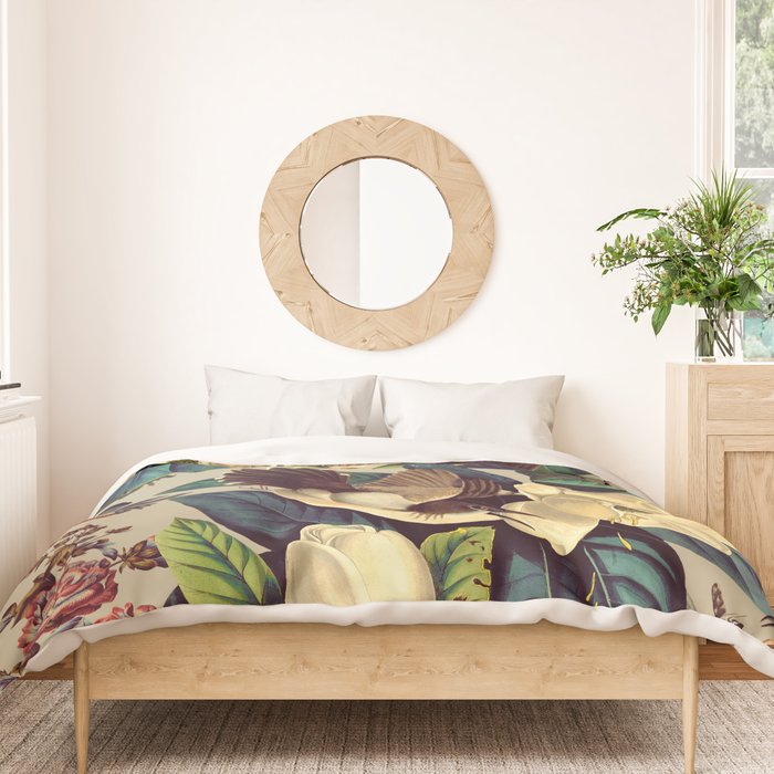 FLORAL AND BIRDS XXI-II Duvet Cover Gallery Image 3