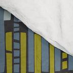 City life geometrics beams moonless night Comforter Gallery Image 4