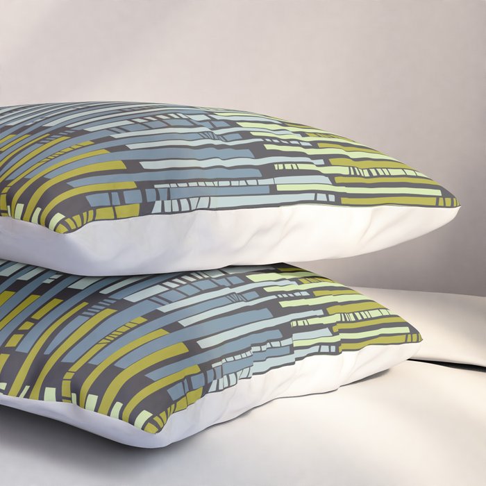 City life geometrics beams moonless night Pillow Sham Gallery Image 3