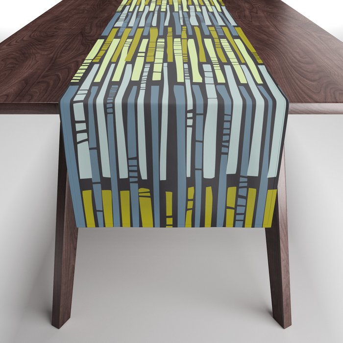 City life geometrics beams moonless night Table Runner Gallery Image 1