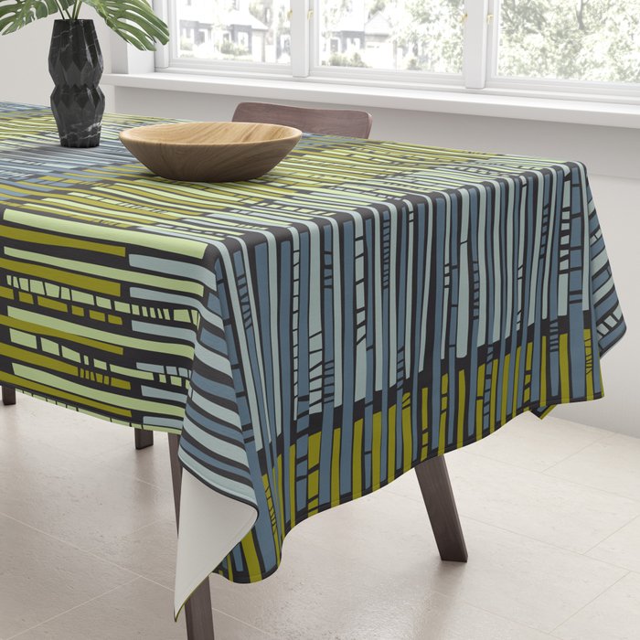 City life geometrics beams moonless night Tablecloth Gallery Image 3