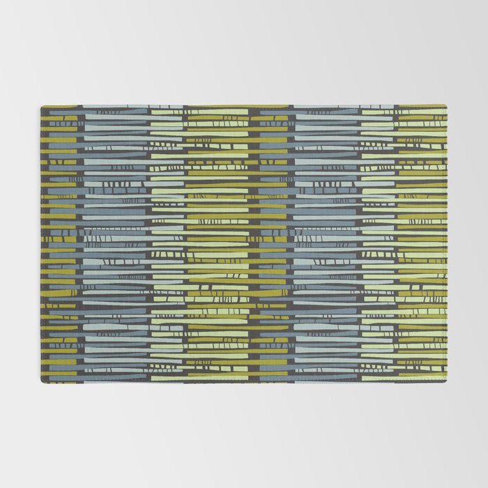 City life geometrics beams moonless night Rug Gallery Image 2