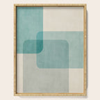 Neutral Blue Tones Geometric Minimalist Artwork Serving Tray Gallery Image 1