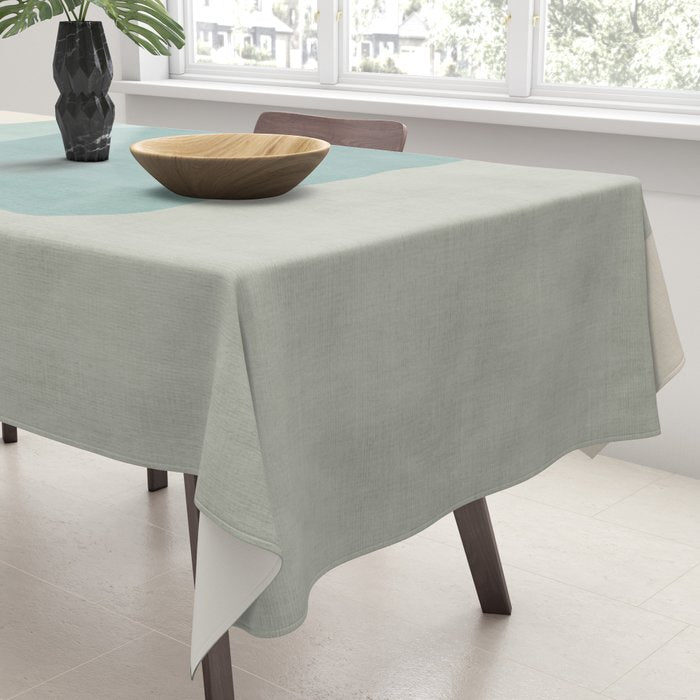 Neutral Blue Tones Geometric Minimalist Artwork Tablecloth Gallery Image 3
