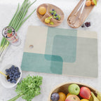 Neutral Blue Tones Geometric Minimalist Artwork Cutting Board Gallery Image 2