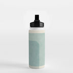 Neutral Blue Tones Geometric Minimalist Artwork Water Bottle Gallery Image 2