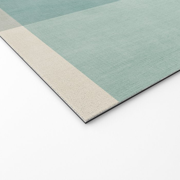 Neutral Blue Tones Geometric Minimalist Artwork Welcome Mat Gallery Image 2
