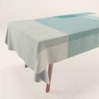 Neutral Blue Tones Geometric Minimalist Artwork Tablecloth Gallery Image 1