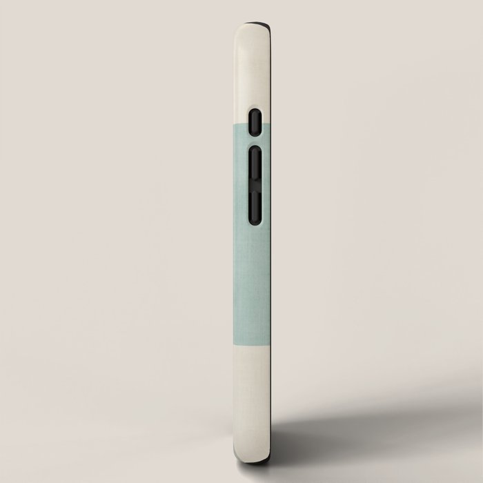 Neutral Blue Tones Geometric Minimalist Artwork iPhone Case Gallery Image 2