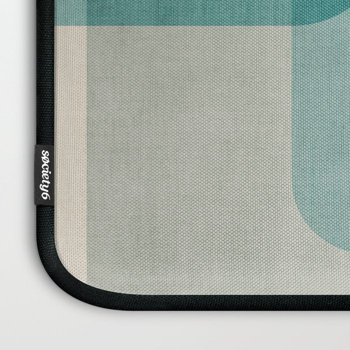 Neutral Blue Tones Geometric Minimalist Artwork Laptop Sleeve Gallery Image 3